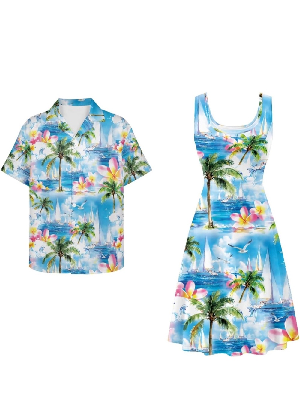 Couples Matching Outfits men’s shirt / woman’s sundress